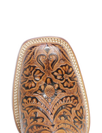 Classic Cognac Square Toe Hand Tooled TM201706 Tanner Mark - Colt Boots and Western Wear