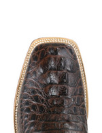 Classic Brown Caiman Hornback Print Square Toe TM201701 Tanner Mark - Colt Boots and Western Wear
