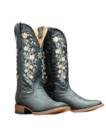 Women's Crazy Black Wide Square Toe TML201351 Tanner Mark