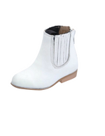 Kids White Boot/Botin Charro White Diamond 352 - Colt Boots and Western Wear