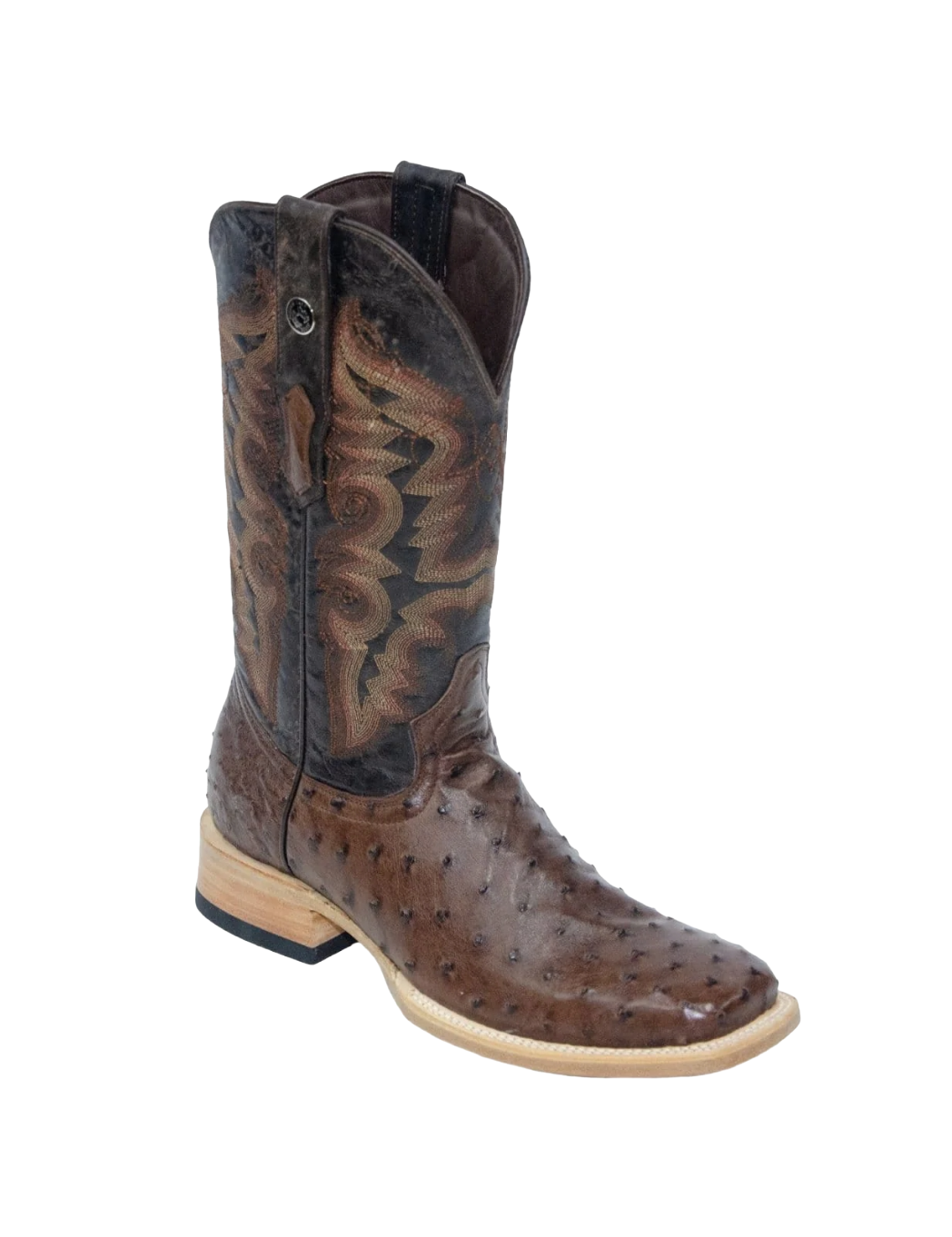 Genuine Ostrich Tobacco Wide Square Toe TMX200478 Tanner Mark - Colt Boots and Western Wear