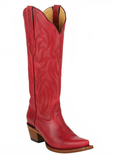 LADIES RED SNIP TOE TALL SHAFT H381 LOS ALTOS 3815012 - Colt Boots and Western Wear
