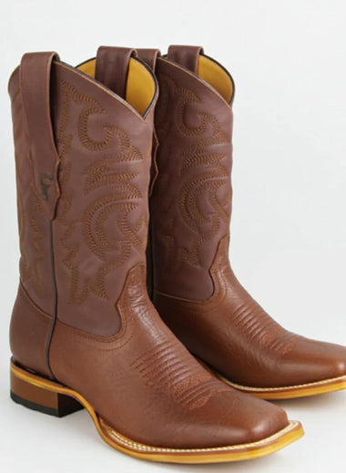 MENS BROWN BULLSHOLDER WIDESQUARE TOE H828 LOS ALTOS 8283107 - Colt Boots and Western Wear