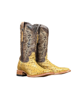 Genuine Ostrich Antique Saddle Wide Square Toe TMX200480 Tanner Mark - Colt Boots and Western Wear