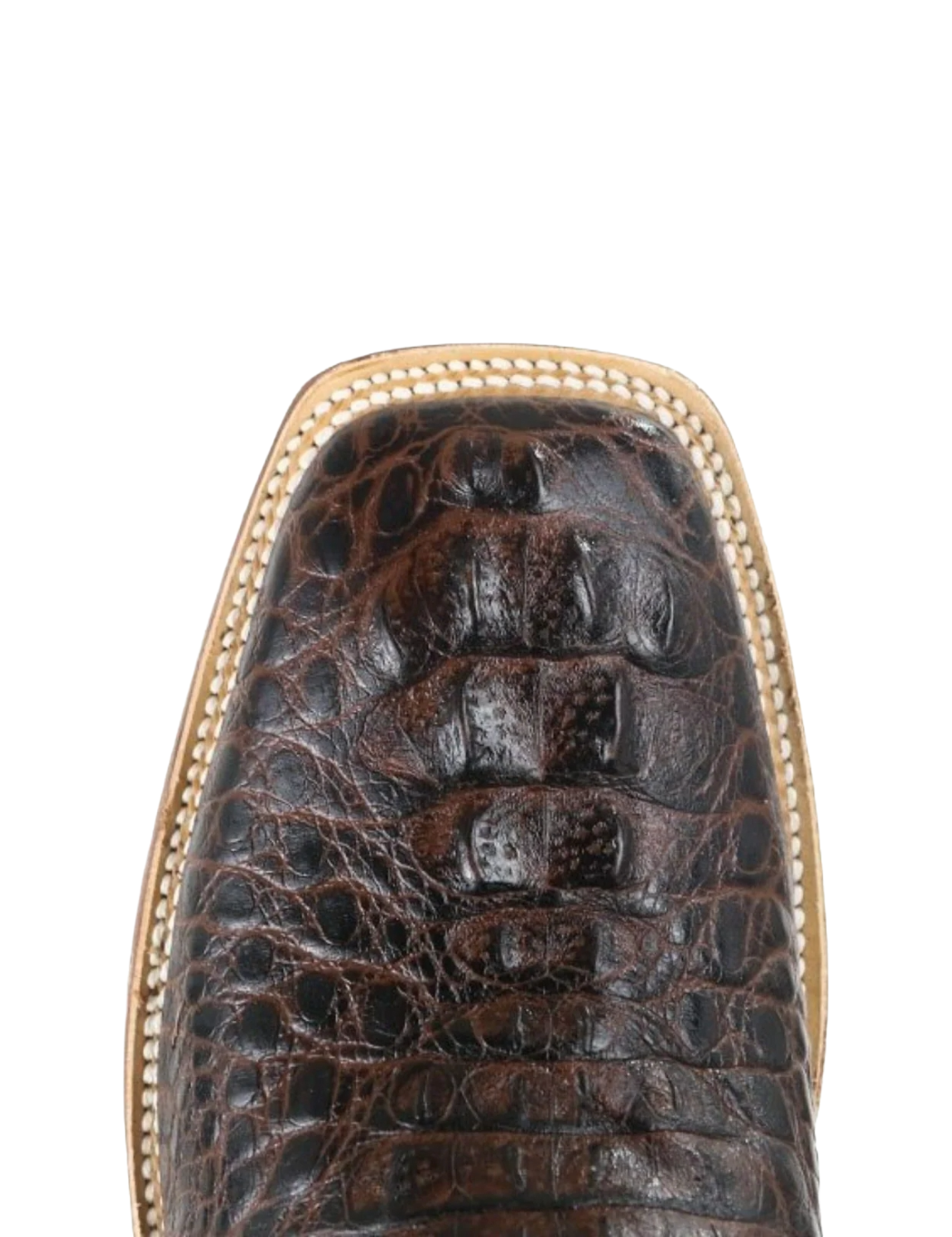 Classic Brown Caiman Hornback Print Square Toe TM201701 Tanner Mark - Colt Boots and Western Wear