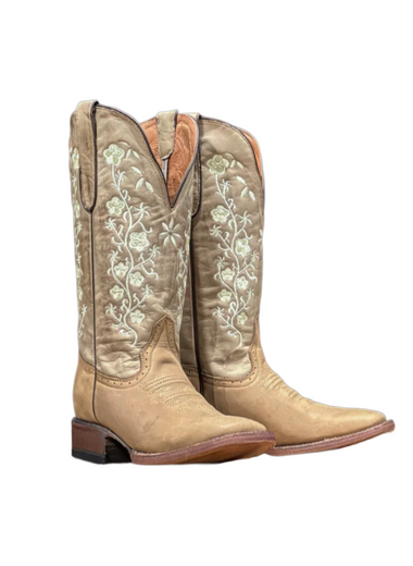 Women's Crazy Tan Wide Square Toe TML201058 Tanner Mark
