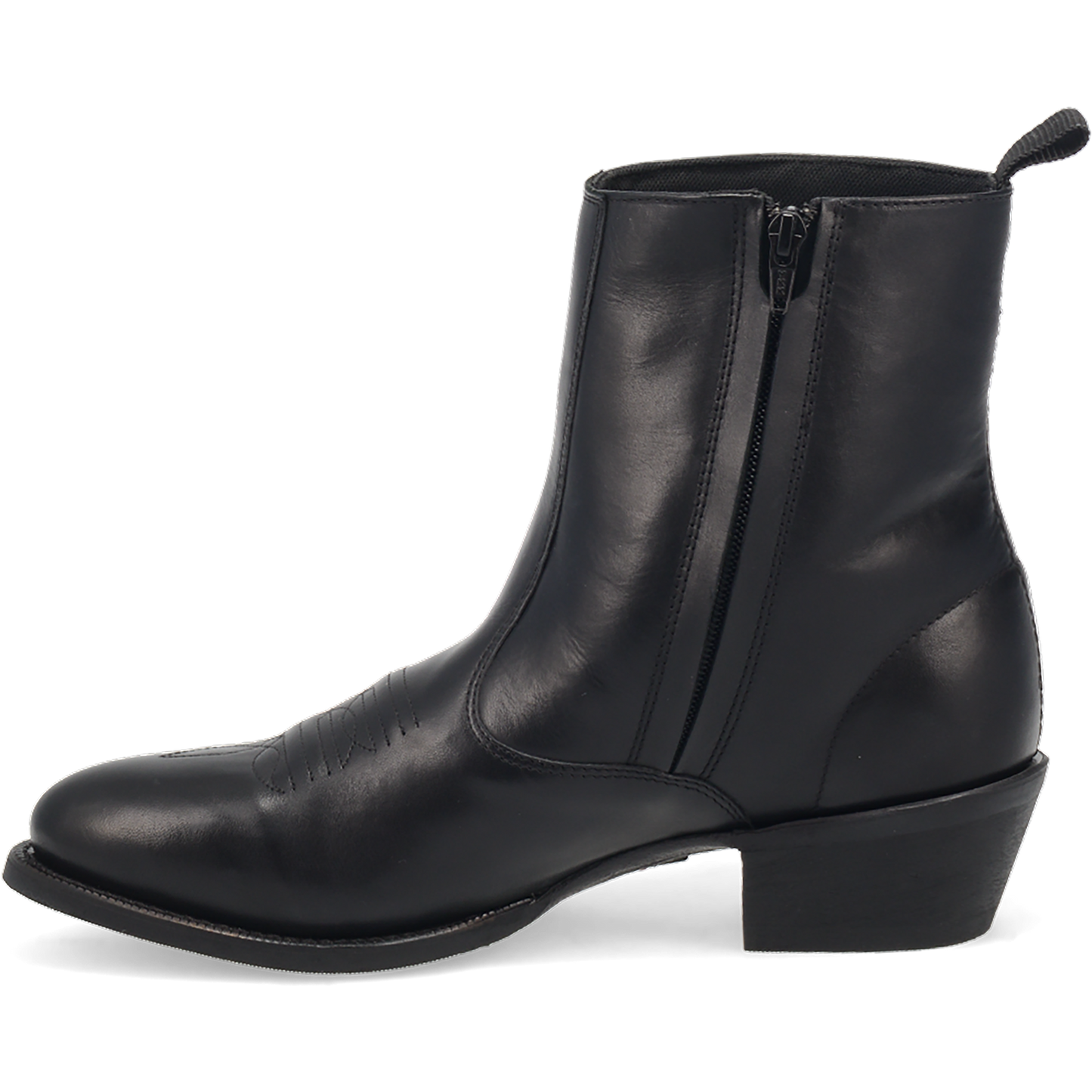 Black Fletcher Zipper R Medium Round Toe Boots 62070 Laredo - Colt Boots and Western Wear