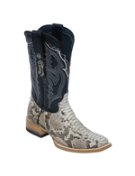 Genuine Natural Python Wide Square Toe TMX200431 Tanner Mark - Colt Boots and Western Wear