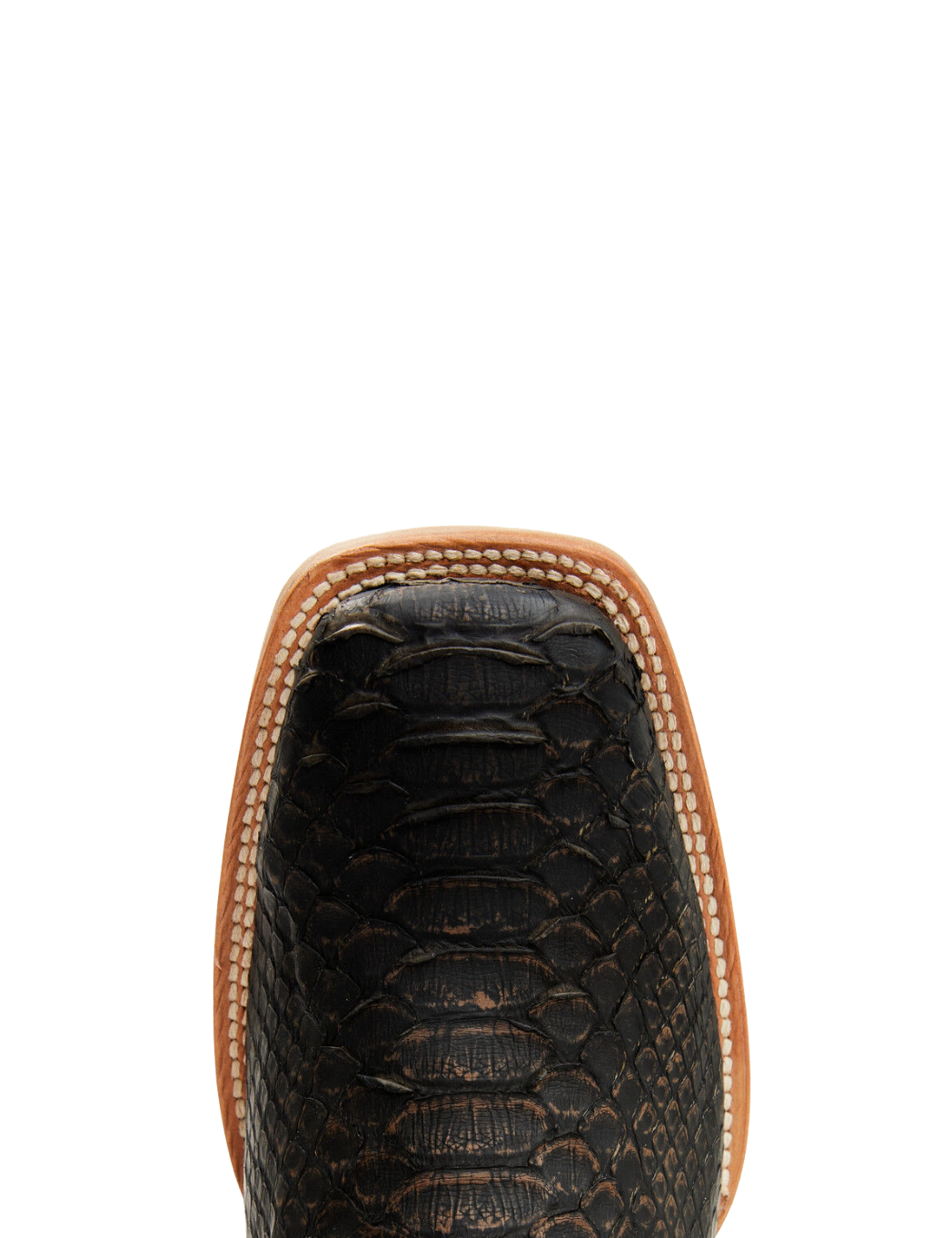 Genuine Python Matt Brown Wide Square Toe TMX208022 Tanner Mark - Colt Boots and Western Wear
