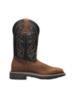 Men Crazy Brown/Black Rancher Grit 12" Square Toe Bonanza BA172/BAT172 - Colt Boots and Western Wear