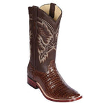 GENUINE BROWN CAIMAN BELLY WIDE SQUARE TOE H822 LOS ALTOS 8228207 - Colt Boots and Western Wear