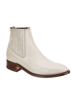 Mens Hueso Napa Ankle Boot/Botin Charro White Diamond 730 - Colt Boots and Western Wear