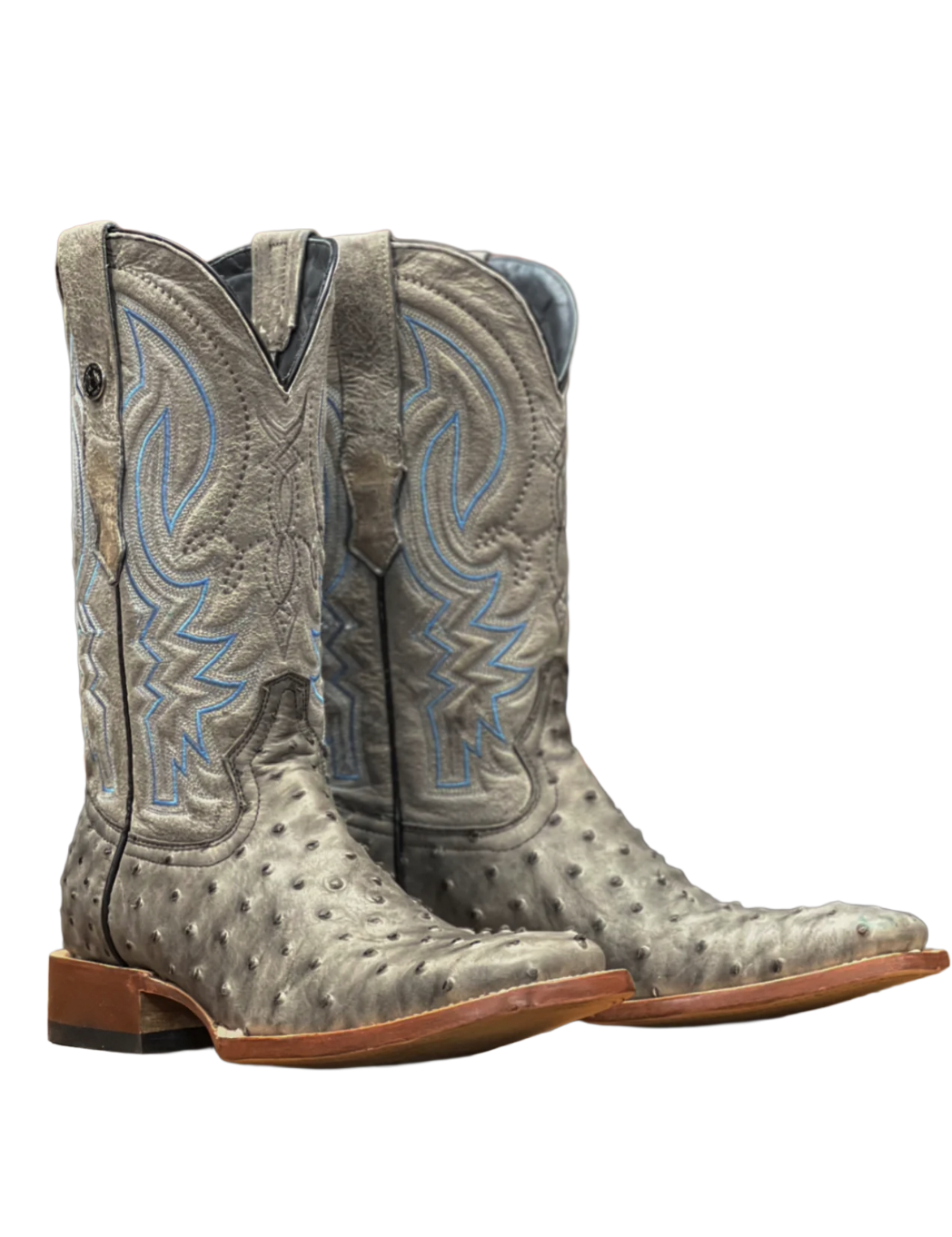 Grey Ostrich Print TM205578 Tanner Mark - Colt Boots and Western Wear
