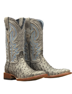 Grey Ostrich Print TM205578 Tanner Mark - Colt Boots and Western Wear