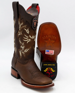 LADIES WALNUT WIDE SQUARE TOE H322 LOS ALTOS 322N9940 - Colt Boots and Western Wear