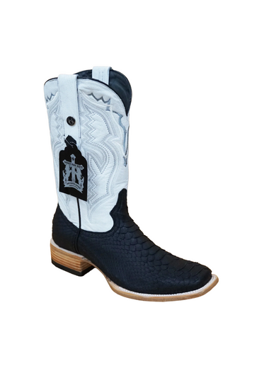 Genuine Python Matte Black Wide Square Toe TMX208021 Tanner Mark - Colt Boots and Western Wear